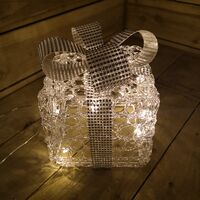 Set of 3 Premier Lit Christmas Acrylic Parcels / Presents - 40 Warm LEDs