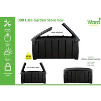 300 Litre Garden Storage Box 115cm x 55cm x 60cm - Grey