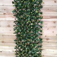 100cm x 200cm Artificial Fence Trellis Screening Privacy Garden - Laurel Leaf