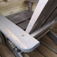 Adirondack Wooden Relaxing Chair For Patio/Garden Natural Grey Wash Outdoor /Indoor