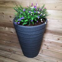 Large Grey Ash Colour Garden Trojan Plant Pot 66cm Tall 48cm Wide