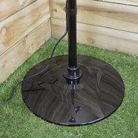 2.1m Free Standing 2Kw Black Electric Outdoor Garden / Patio Heater