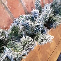 25cm x 270cm 9ft Kaemingk Luxury Green Christmas Imperial Garland Snowflocked