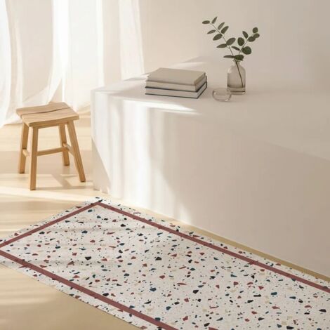 Tapis antidérapant - Terrazzo - vinyle - int./ext. - Multicolore - 120x200cm
