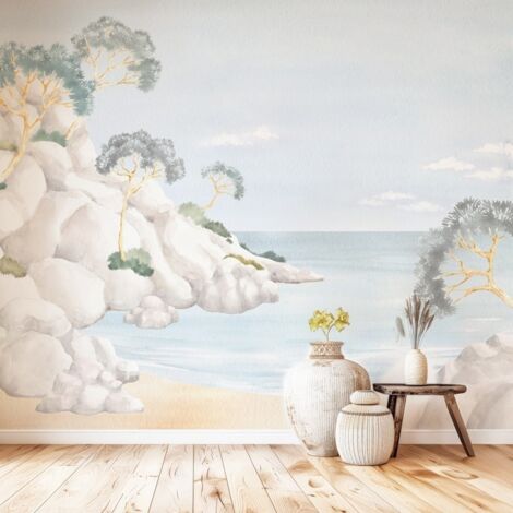 Papier peint panoramique - Calanques - Multicolore - intissé : 150g/m² - 7 lés : 336x270cm (1/5)