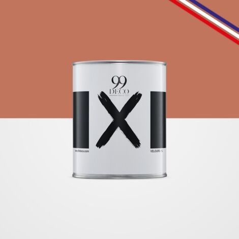99Déco – Peinture mur velours terracotta 1L – Prête à l'emploi – Composants naturels sans solvants – Lessivable et facile à nettoyer (1/5)