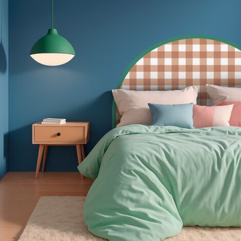Tête de lit - Vichy - intissé 225g/m² - pré-encollé - Rouge - 110x180cm (1/5)