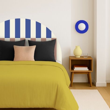 Tête de lit - Rythmo - intissé 225g/m² - pré-encollé - Bleu - 110x180cm (1/5)