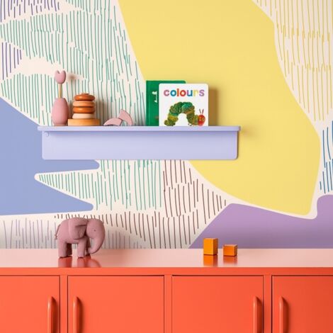 Papier peint panoramique - Jardin Tamisé - Violet - intissé : 150g/m² - 7 lés : 336x270cm (1/5)