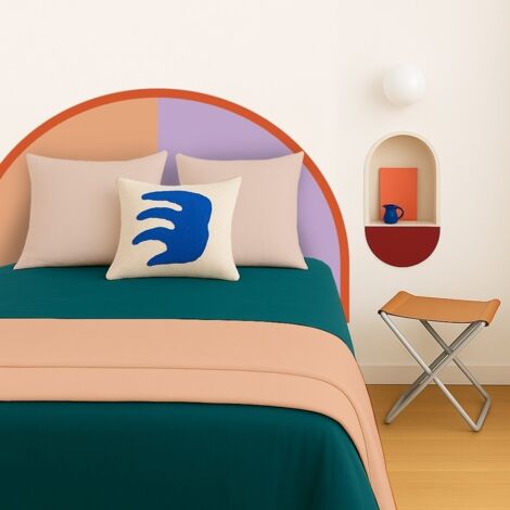 Tête de lit - Duo - intissé 225g/m² - pré-encollé - Orange - 110x160cm (1/5)