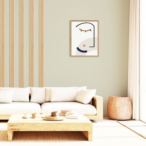 Kit de 10 moulures murales - demi-ronds - 100% FSC - Pin abouté - 10x(120x10cm) - Prêt à coller et peindre (1/5)