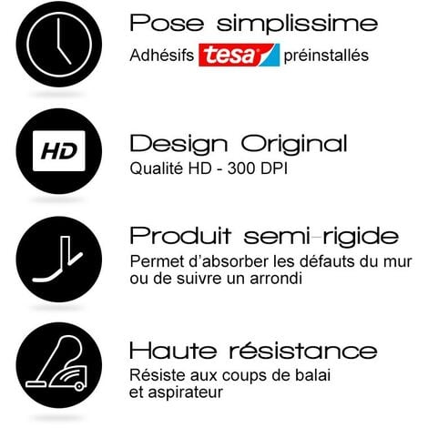 Lot de 10 Plinthes PVC Noire - 99deco - H8 x L100 cm Profondeur 14 mm