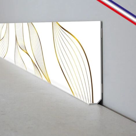 99Déco – Plinthes PVC adhésives décoratives pour sol – Lot de 10 – Dimensions 100x8 cm – Pose facile avec bandes adhésives TESA – Fabrication française
