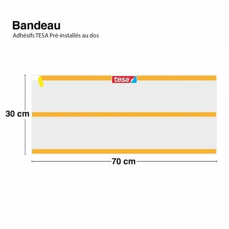 Bois Brut Bandeau PVC lot de 2 : L 70cmxH 30cm 99deco