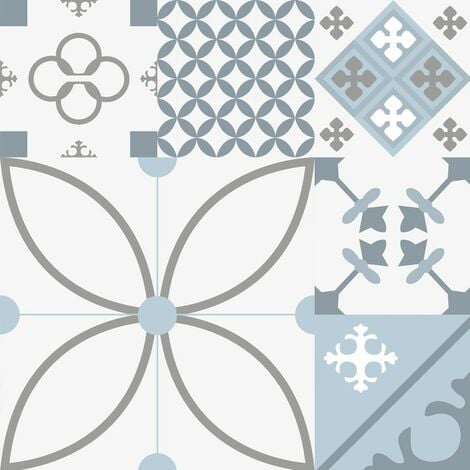 Fond de hotte Aluminum Carreau de ciment - 99deco - L70xH60 cm Ep.3 mm