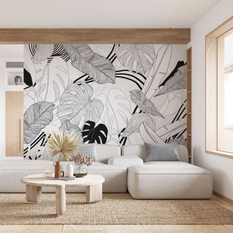 Papier peint panoramique - Bornéo - Noir - intissé : 150g/m² - 7 lés : 336x270cm (1/5)