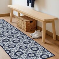 Tapis antidérapant - Marsiho - vinyle - int./ext. - Bleu - 120x200cm