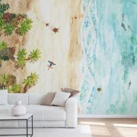 Papier peint panoramique - Vue du ciel - Multicolore - intissé : 150g/m² - 7 lés : 336x270cm