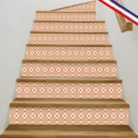 Contremarches adhésives PVC pour escalier - rouge - Lot de 5 (18x100 cm)