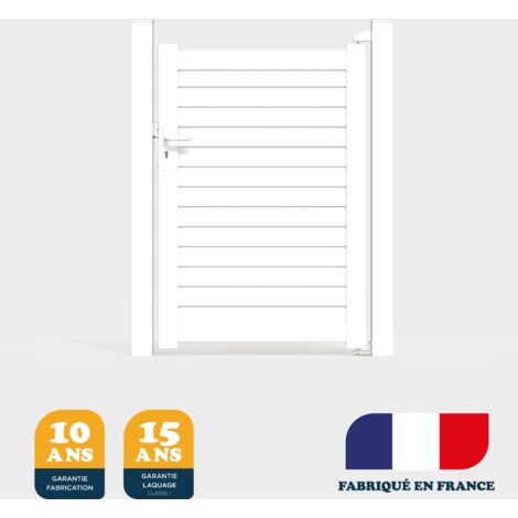 Portillon prêt à poser AZYR Blanc 9016 L104 cm X 139cm en aluminium BELTY (1/4)