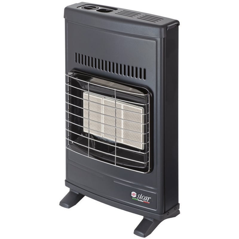Stufa infrarossi  a gas gpl 4200w grigia - misure cm.42,5x15x64h. peso kg.6,5 - eco40gpl