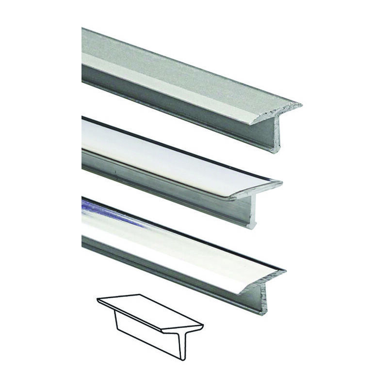 Profilo tialu mt.0,9 alluminio - mm.14x9 alluminio argento satinato