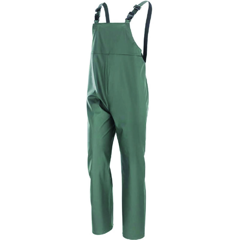 Impermeabile pantalone con pettorina in poliuretano verde - tg.l colore  verde