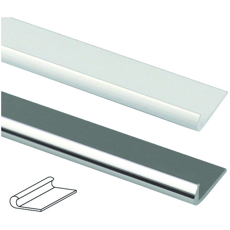 Profilo unghietta in alluminio - mm.25 mt.2 argento