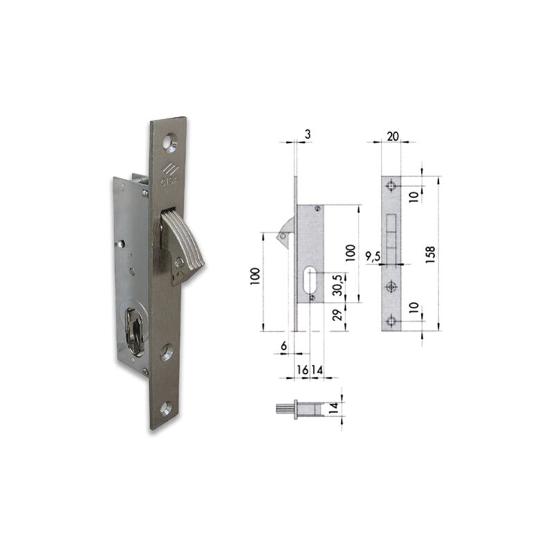 Cisa 45010-16-0 Serratura Infilare  Cil Ov F20