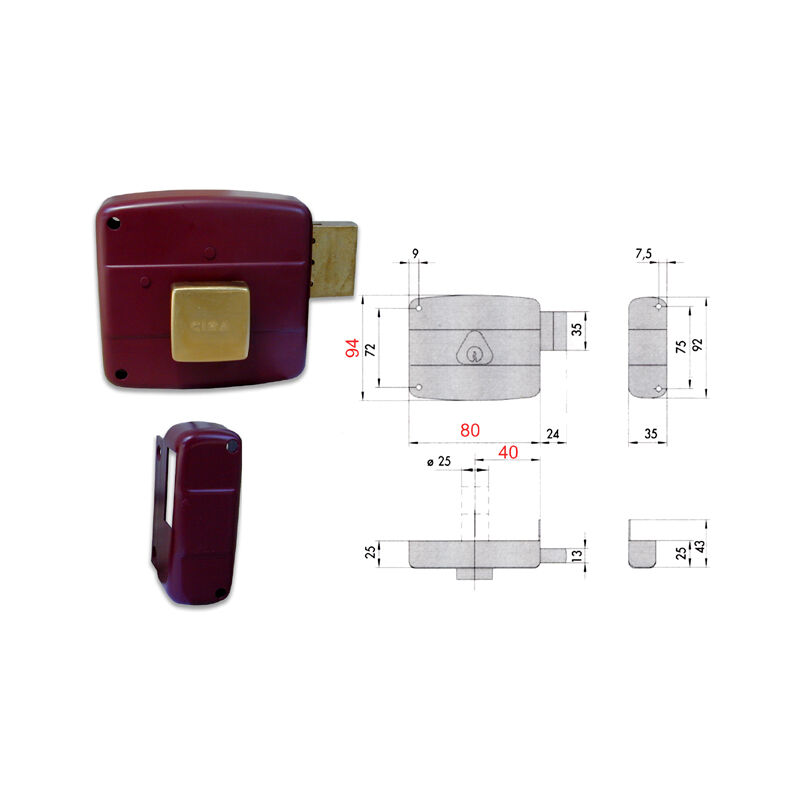 Cisa 50131-60-1 Serratura Applicare Cil Fisso Dx