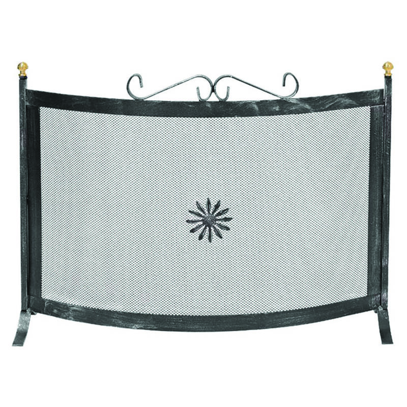 Parascintille Per Camino In Ferro Battuto Nero 70x50cm - Decorativo E Sicuro - Foto 6