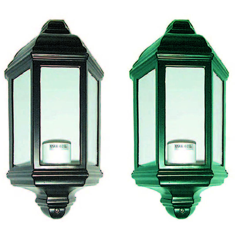 Lanterna a parete modello londra - 60w ip44 mm.176x100x360h. colore nero