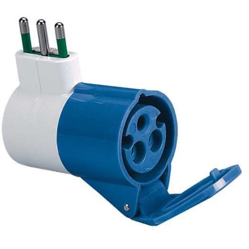 PCE - Adattatore Blu Da 16 A A 32 A, Resistente, 16 A Aschio A 32 A - Foto 4
