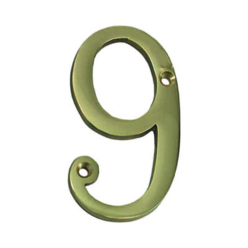 Numero Civico 12 Cm NUMERO PER CIVICO MOD. H12/OLN ALTEZZA 12 CM IN OTTONE NATURALE Non Trattato - Foto 7