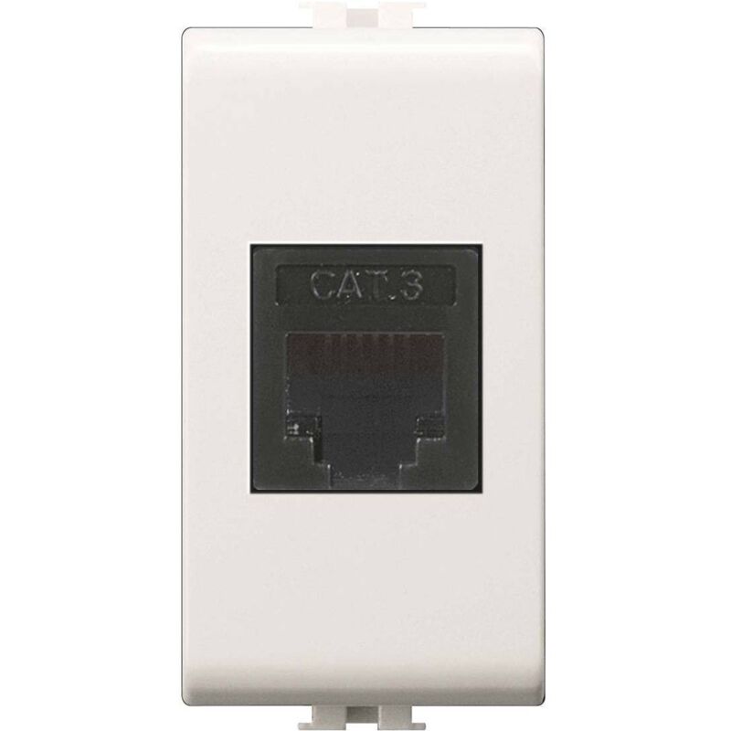 Presa Telefonica RJ11 nera compatibile anche con BTicino Matix