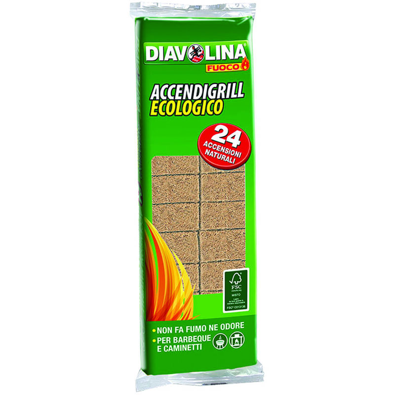 Diavolina accendifuoco naturale 24 pz. - pz 24