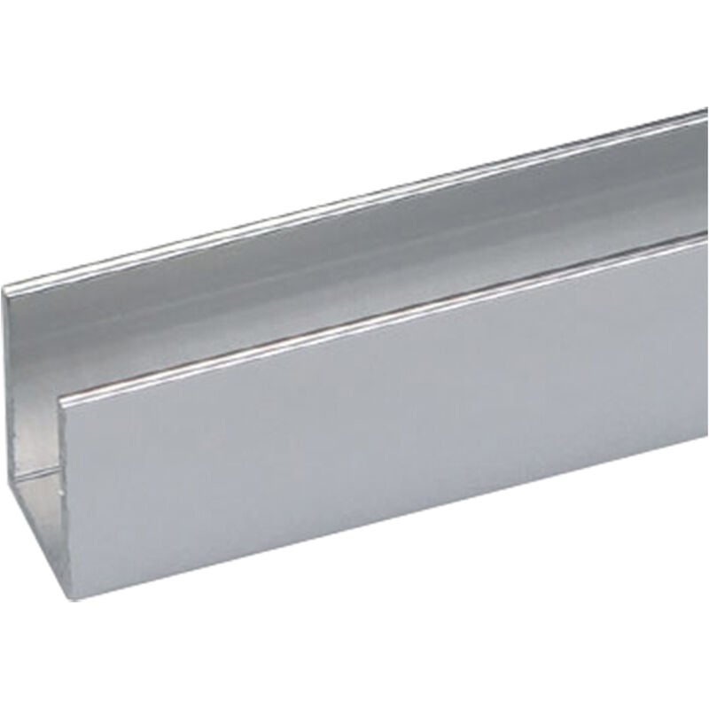 Profilo per fai da te tipo 'u' mm 10 x 15 x 1 - mt 1 argento bril.