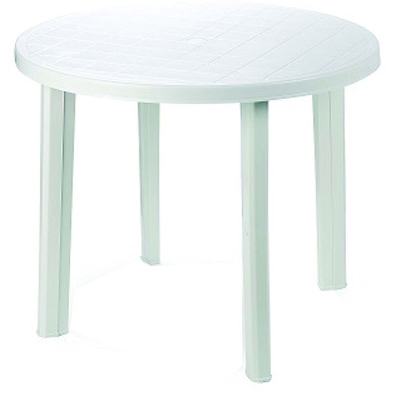 Tavolo da giardino tondo bianco cm.90x72h. - ø cm.90x72h. - peso kg.6,3