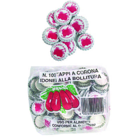 Tappi A Corona Gigante Da 29mm - Confezione Da 200 Pezzi Con Sottotappo - Foto 5