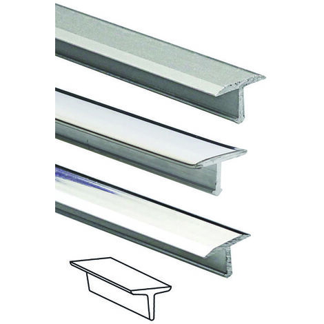 Profilo tialu mt.0,9 alluminio - mm.14x9 alluminio argento satinato
