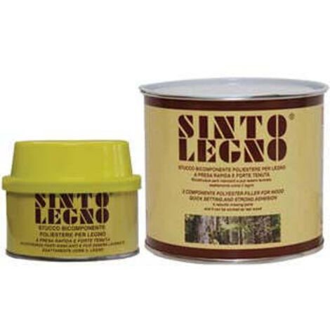 Sintolegno Stucco Per Legno In Barattolo - ml.750 legno noce brianza