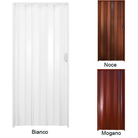 Porta A Soffietto Interni In PVC - Mod. Sonia 82x210 Cm - Con Vetro Effetto Niagara - Reversibile E Facile Da Montare - Foto 9