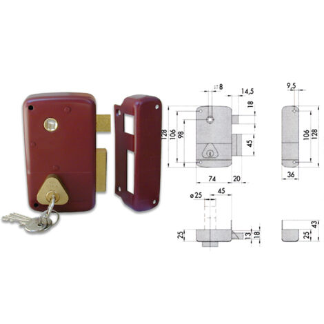 Serratura Cisa 50211 per Porte in Legno Destre, Installazione Facile e Sicura