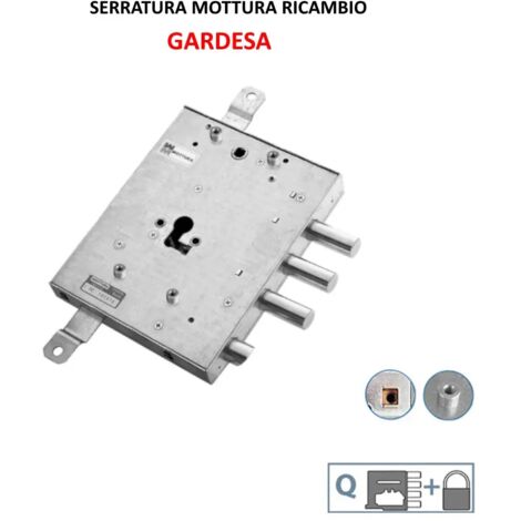 SERRATURA MOTTURA RICAMBIO "GARDESA" DESTRA CIL.EUR. DOPPIO ATTACCO 898571GDUQ