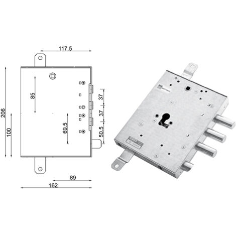 SERRATURA SIC.TRIPLICE DX            89857 MOTTURA