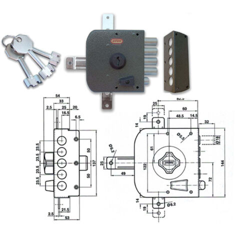 Potent 584/S Serratura Pompa Quint S/A Sx - Alta sicurezza - Design robusto