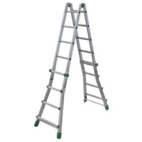 Scala Telescopica in Alluminio Multiuso 4+5 Gradini, Pieghevole e Richiudibile, Facal Eurobriko