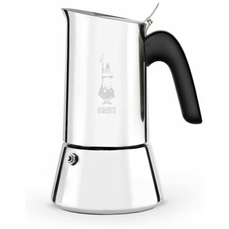 Caffettiera Italiana Bialetti NEW VENUS Argentato Metallo Acciaio inossidabile