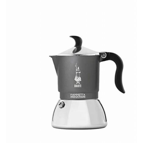 BIALETTI Caffettiera Fiammetta - Grigia - Per piani ad induzione - Tazze: 4 tazze