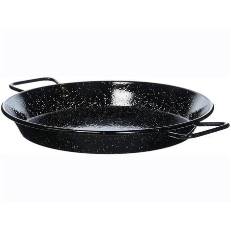 Garcima 5020625 Padella per Paella Valenciana smaltata 7 persone/ 36 cm, Nero, 47 x 36 x 6 cm